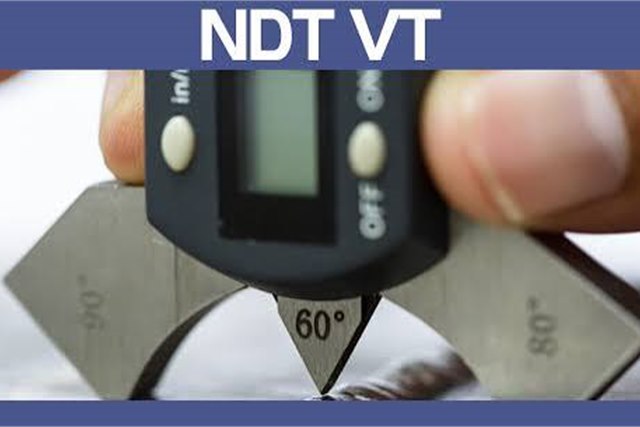 Technician carrying out a visual inspection of a structure